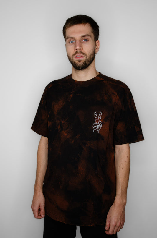 Oversized heavy shirt peacehand frontprint