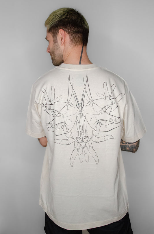 Oversized heavy shirt hand backprint