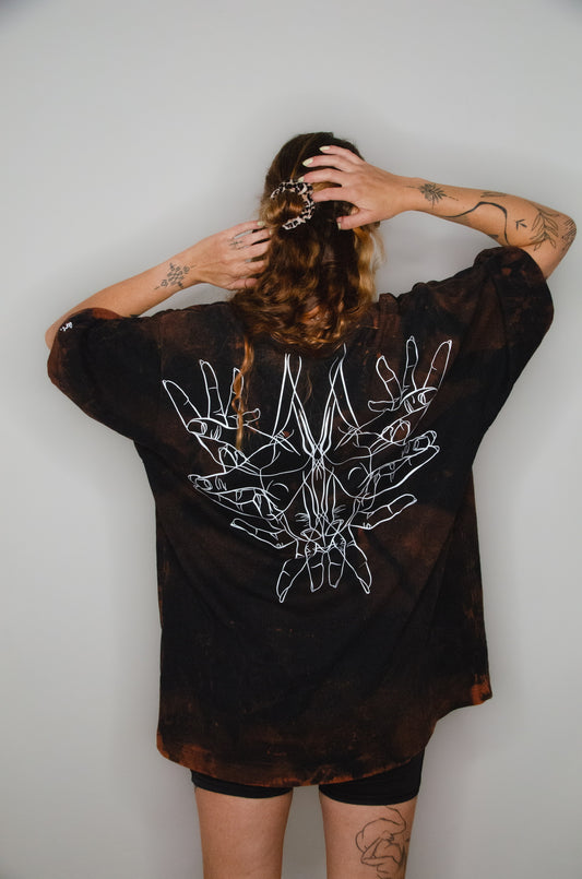 Oversized heavy shirt hand backprint