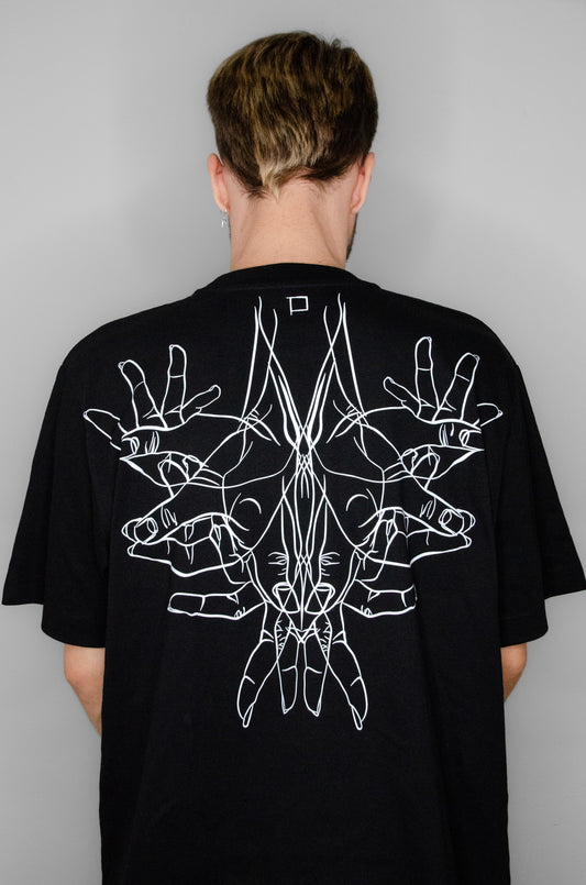 Oversized heavy shirt hand backprint