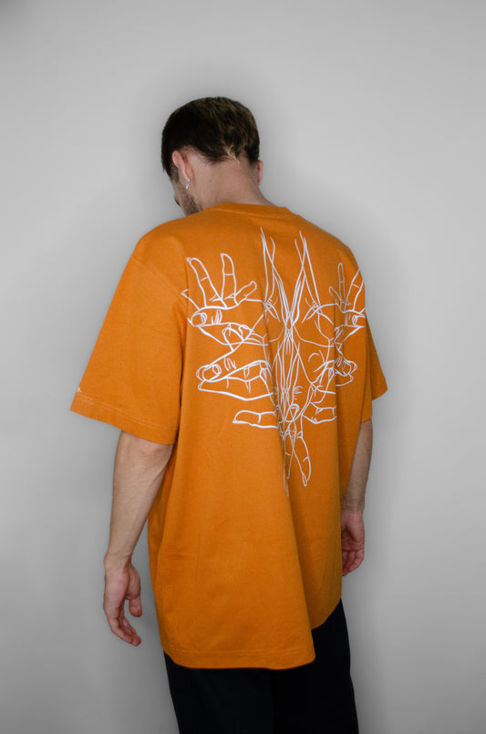 Oversized heavy shirt hand backprint